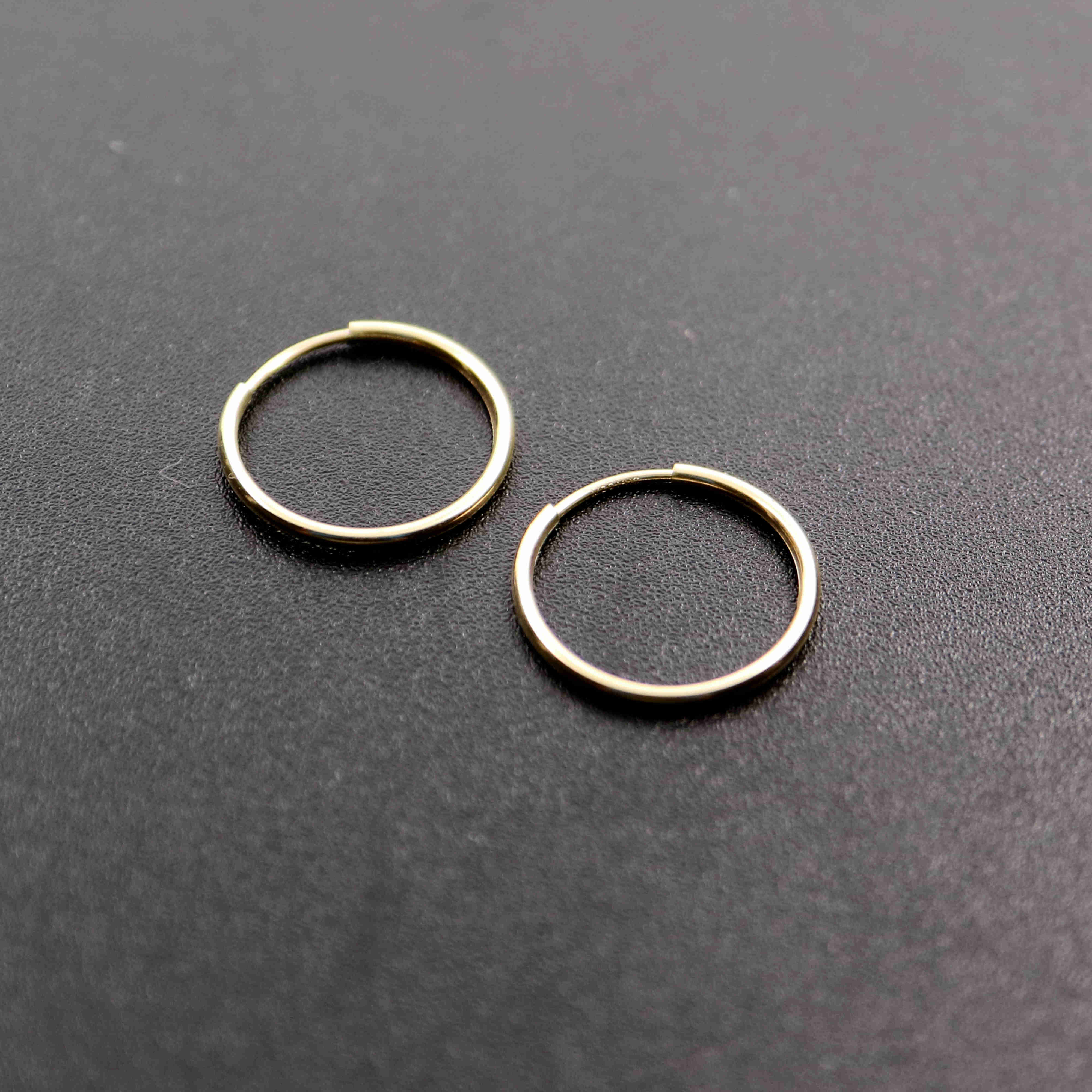 1pair 12-65MM 14K Gold Filled Color Not Tarnished 1.25MM 16Gauge Wire Beading Earrings Hoop DIY Earrings Supplies Findings 1705061 - Click Image to Close